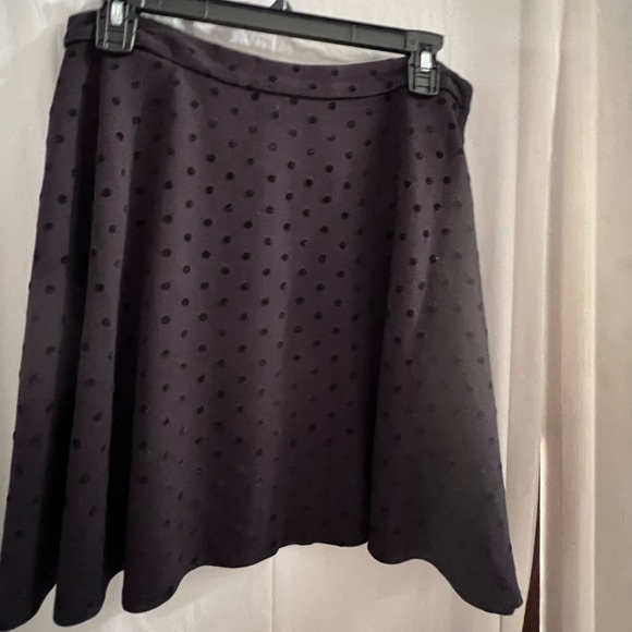PHILOSOPHY textured velvet polka dot black skater skirt size 8 - Picture 1 of 4